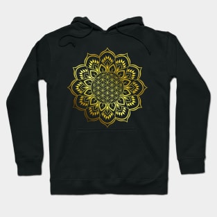 Flower of life Gold Mandala Hoodie